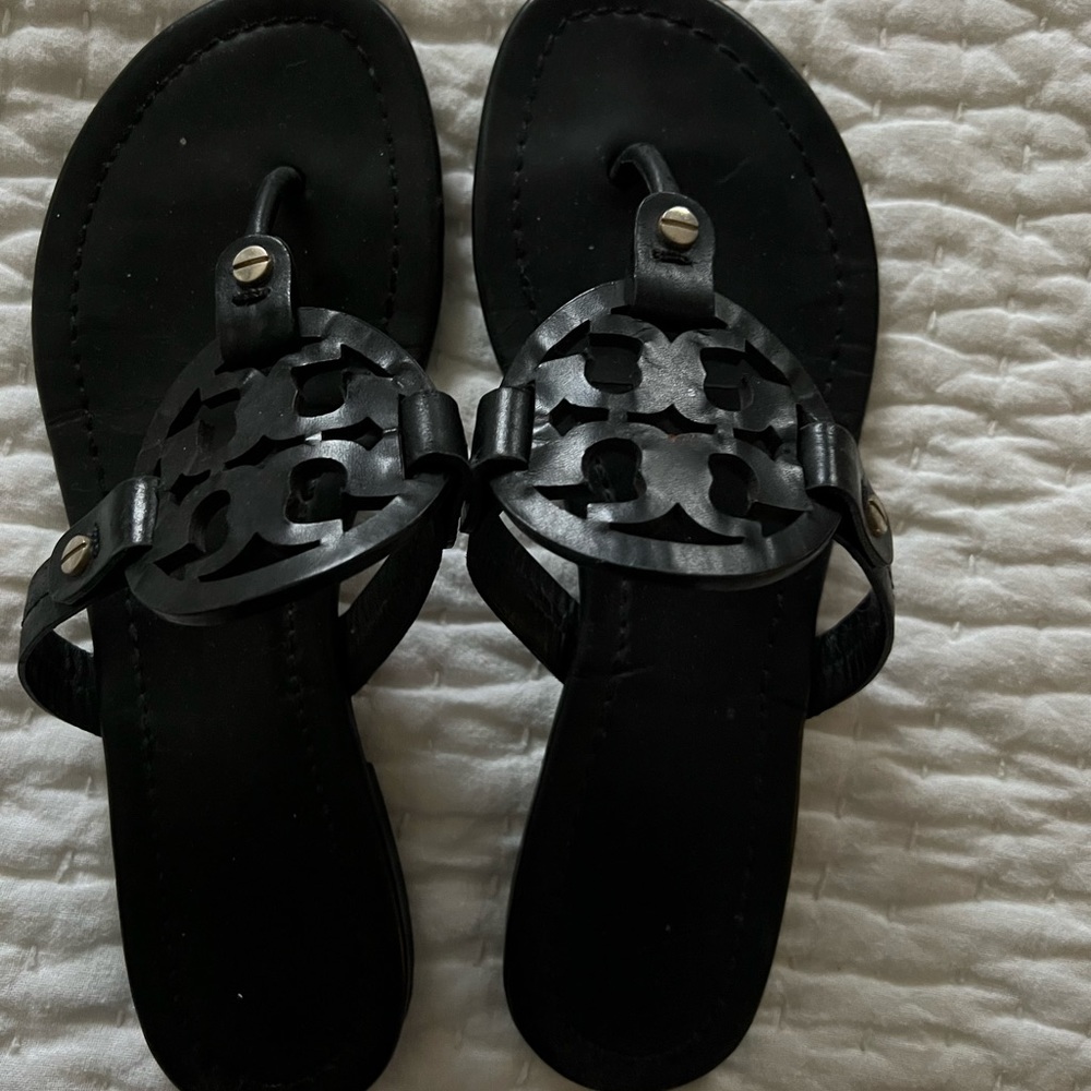 Black Tory Burch miller sandals